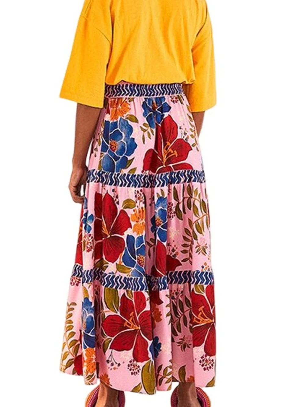 FARM RIO Florisbela Tiered Maxi Skirt Large - Picture 11 of 14